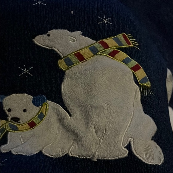 Cozy Blue Sweater with Polar Bear Design - Picture 3 of 5